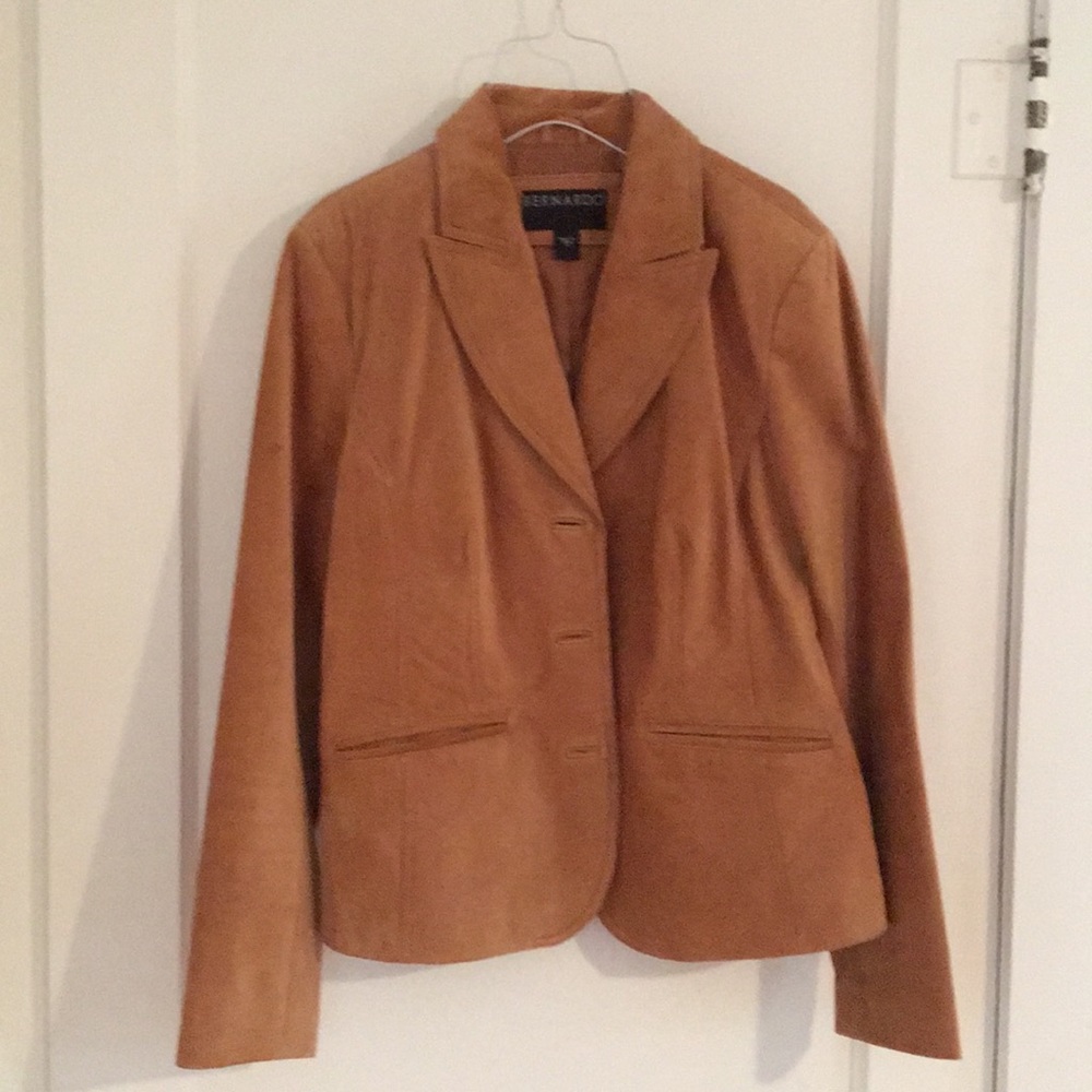 Bernardo Suede Leather Jacket Size M